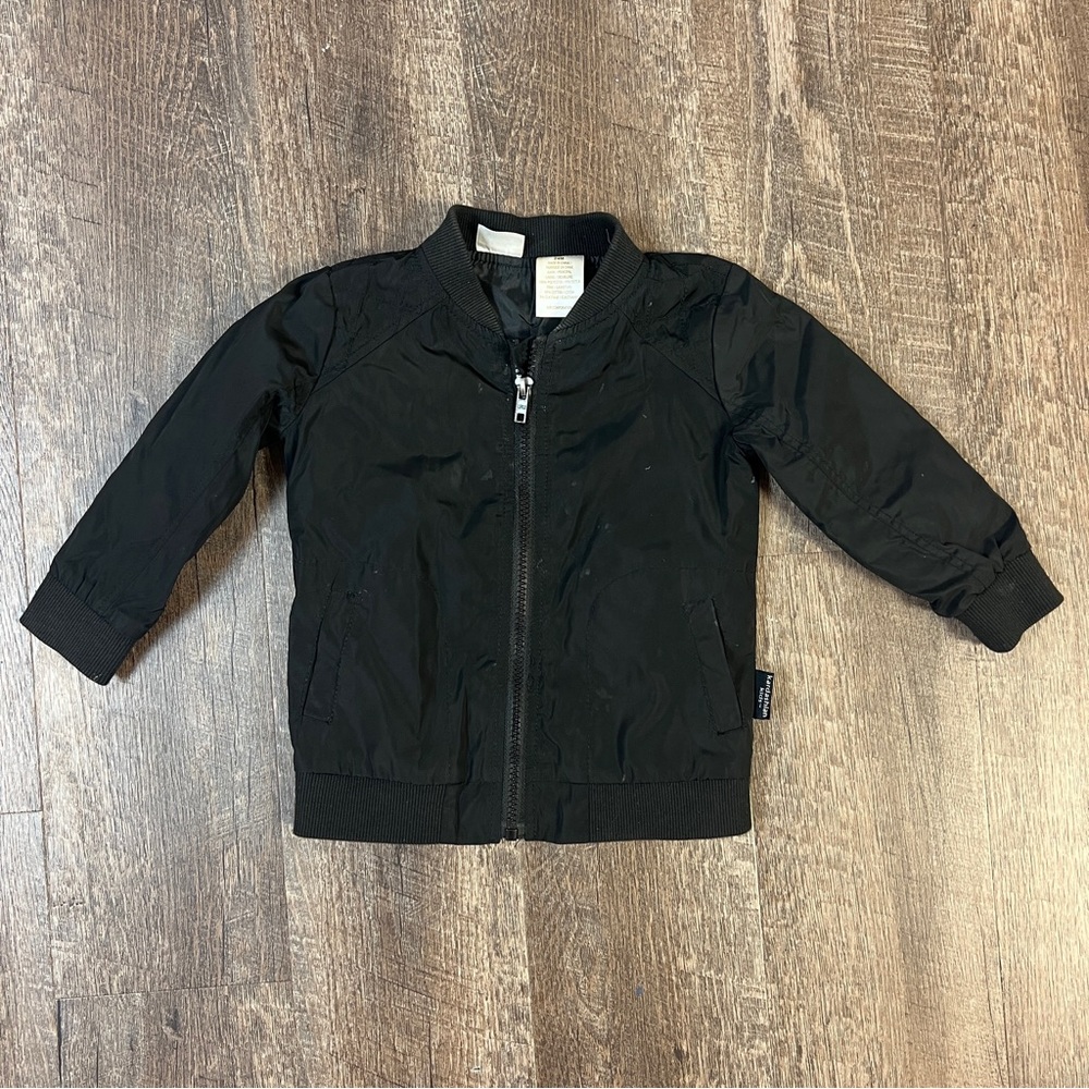 Kardashian Kids Black Bomber Zip-Up Jacket